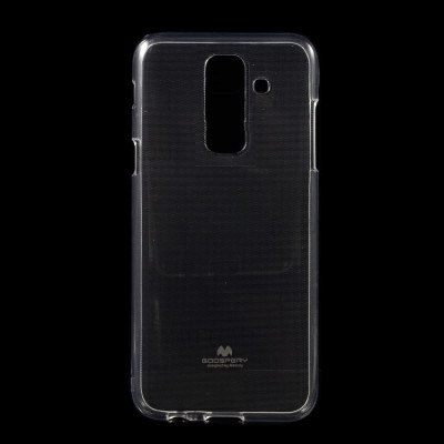 Силиконови гърбове Силиконови гърбове за Samsung Силиконов гръб ТПУ MERCURY iJelly Metal Case за Samsung Galaxy A6 Plus 2018 A605F кристално прозрачен